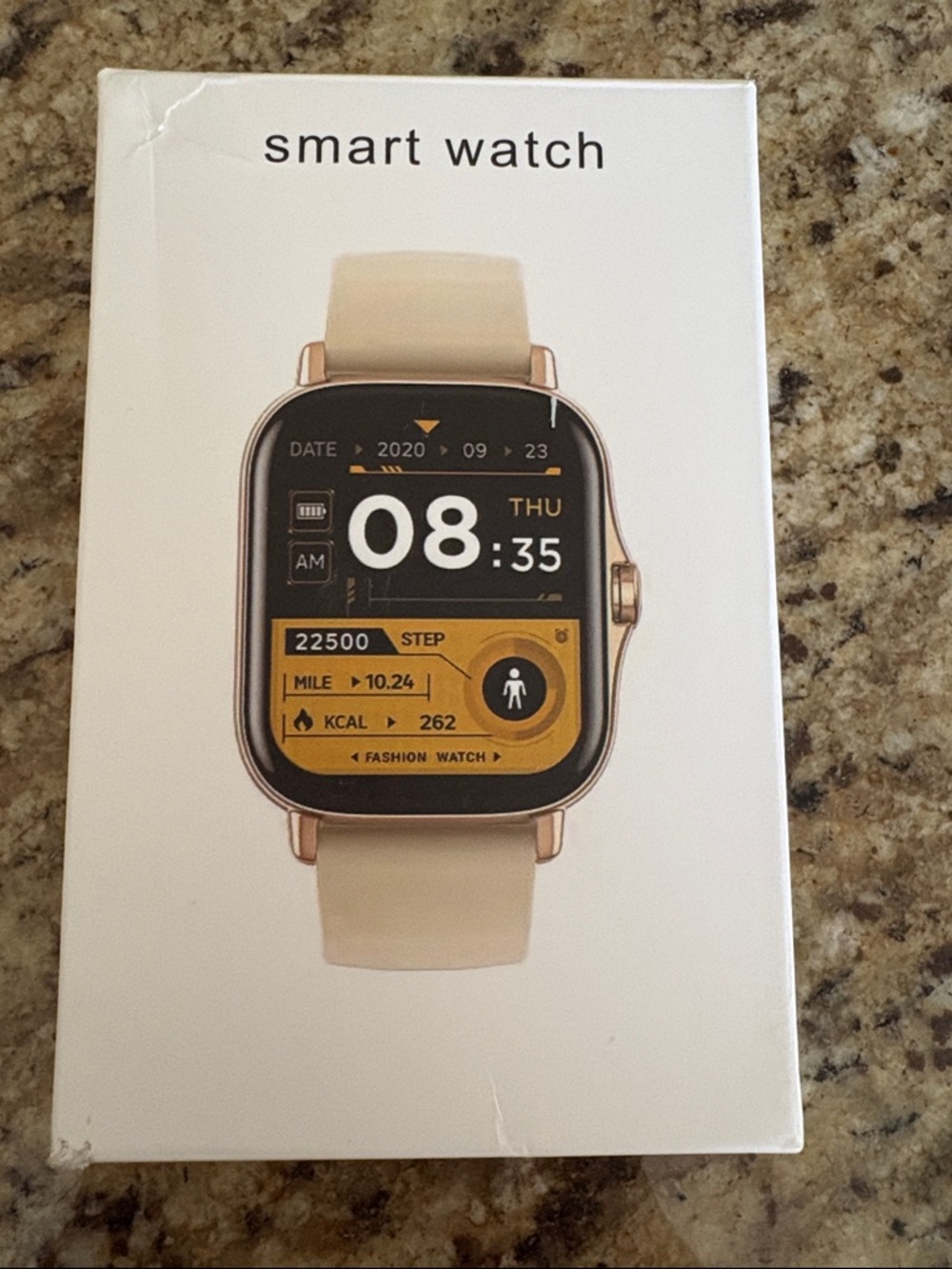 Rose Gold Smartwatch with Pink  Strap